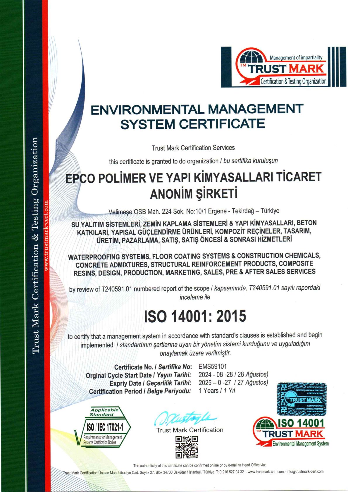 EPCO-ISO-14001 Belgemiz