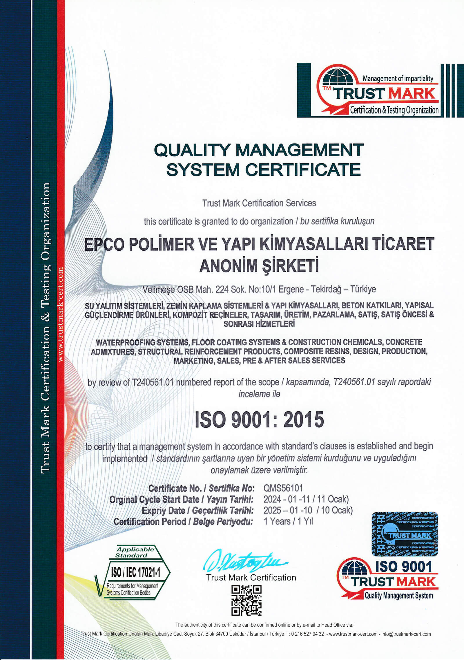 EPCO-ISO-9001 Belgemiz